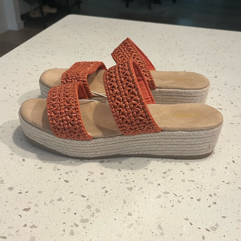 Elegant Orange Espadrille Sandals